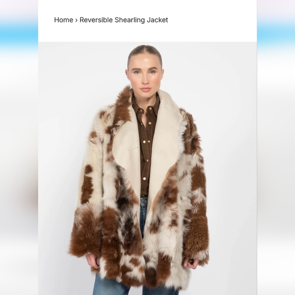 Brand New Giorgio Brato Real Shearling Reversible Leather Jacket Size IT40 - Picture 2 of 13